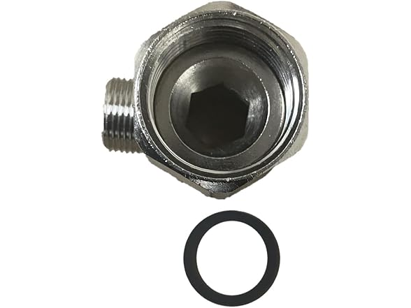 NuFlush Chrome Bidet T-Adapter, 7/8 inch Male