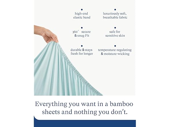 PurComfy Bamboo Crib Sheet, 28x52x9"