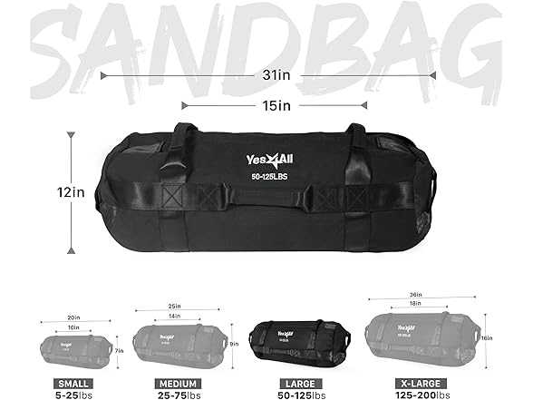 Yes4All Workout Sandbags Heavy Duty Large