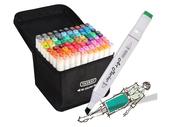 YASNAY Alcohol Markers 80 Colors