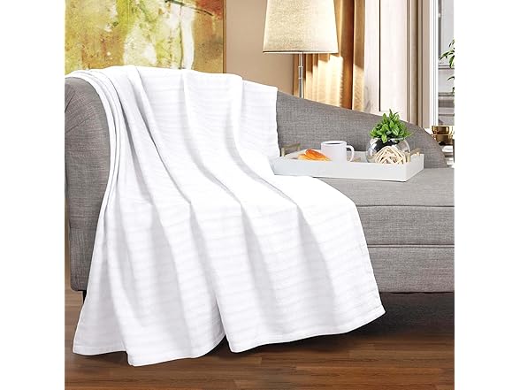 Superior Clara Cotton Blanket White