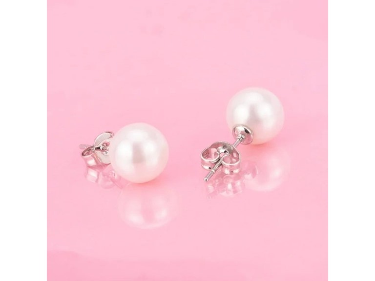 AAA IGT-DAAS-DEB232-WG 4.00CTTW Cultured Pearl Studs White Gold 
