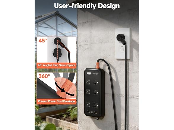 iwister Outdoor Power Strip IPX6 6FT