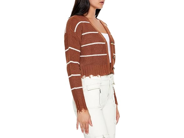 Forever 21 (L) Pinstriped Cardigan Sweater