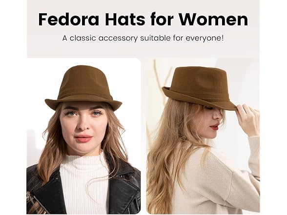 Young Love Men (L) Fedora Classic Short Brim Hat