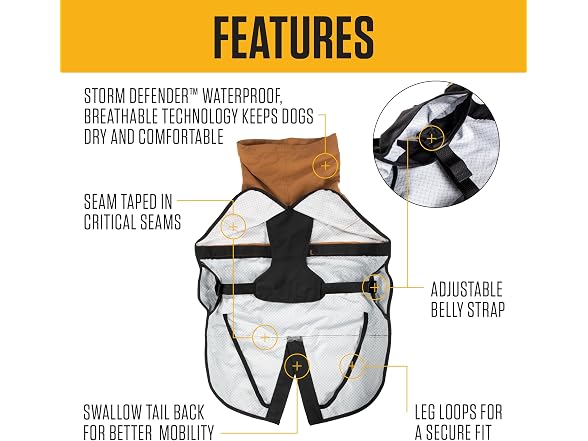 Carhartt Nylon Rain Dog Jacket Carhartt Brown/Black S