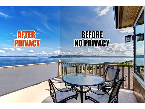 AofeiGa 3.5'x16.5' Balcony Privacy Screen Gray