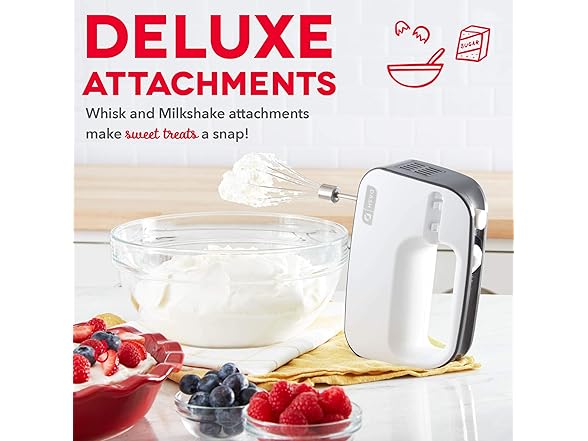 Dash SmartStore Deluxe Compact Electric Hand Mixer
