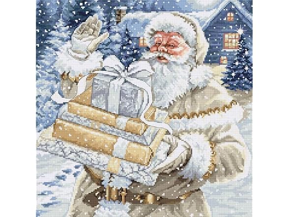 Luca-S Cross Stitch Kit Santa and Pressies