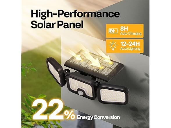 (2 Pack) VIVOHOME Solar Flood Lights | Motion Sensor