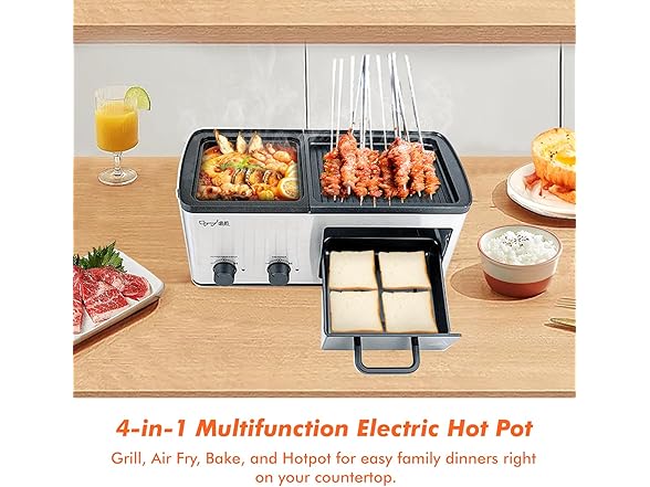 wOod-it 4-in-1 Hot Pot w/Grill (Open Box)