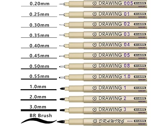Generic Fineliner Drawing Art Pen, Writing Pen