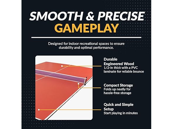 Hathaway 9 ft Quick Set Table Tennis Conversion Top