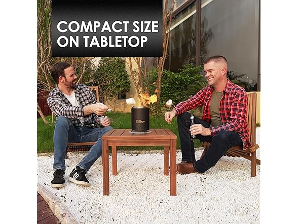 Red Mountain Valley Smokeless Tabletop Fire Pit, Black