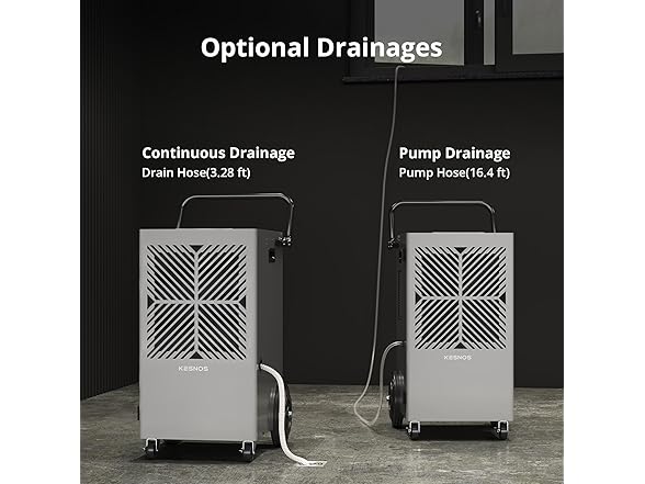 Kesnos 155 Pints Commercial Dehumidifier with Pump