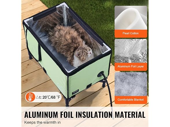 VEVOR Elevated Heated Cuboid Cat House