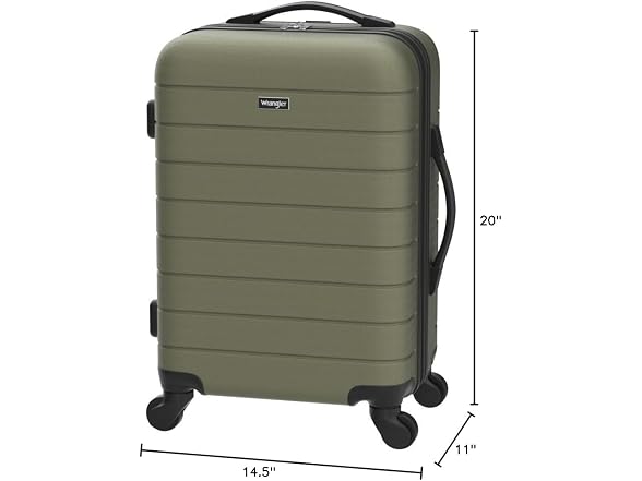 Wrangler Smart Spinner Hardside Luggage, 22" Carry-On
