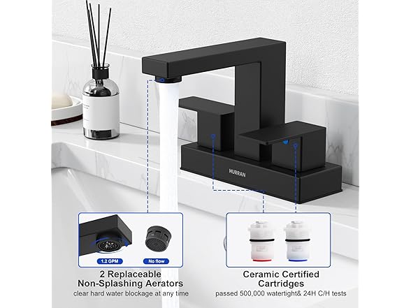 4 Inch 2 Handle Faucet With Pop Up Drain