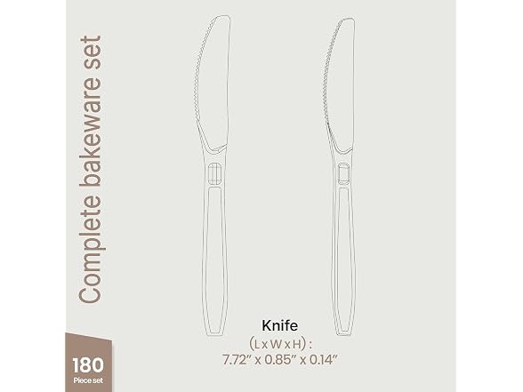 Bakken Disposable Cutlery Set 180 Pieces