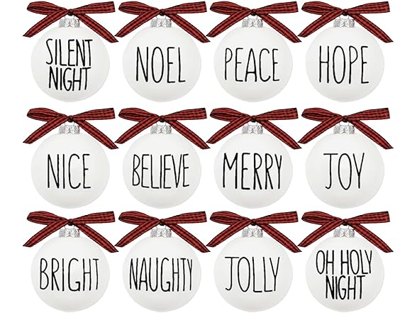 Wtosuhe 12PC Christmas Ball Ornaments