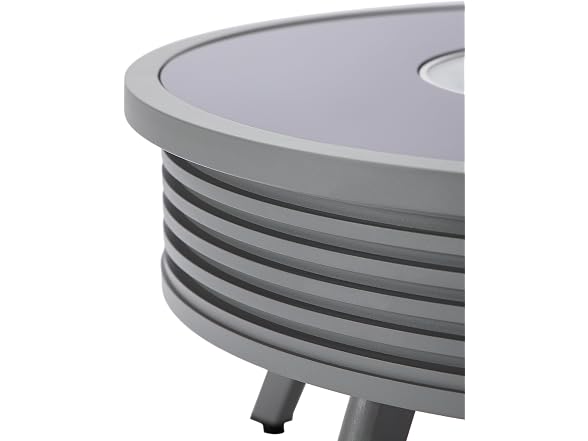 LeisureMod Walbrooke Modern Outdoor Round Fire Pit Table