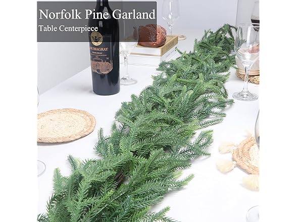 TISEMENT Norfolk Pine Garlands with Light String, 6F