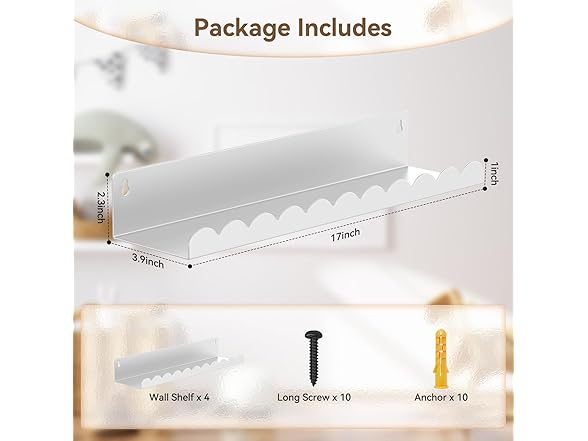 Nursery Book Shelves 4 Pack