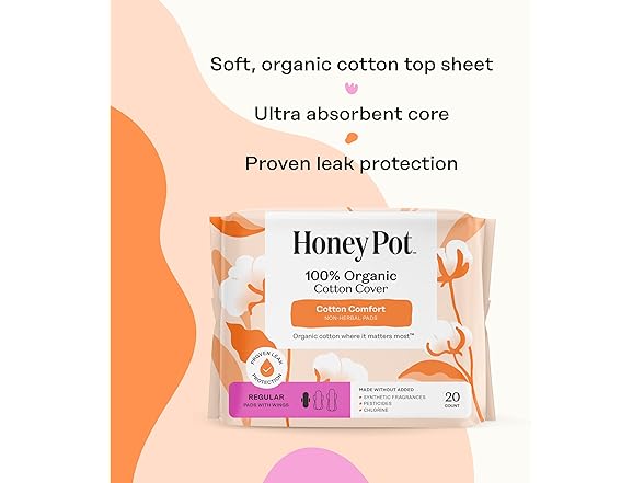 Honey Pot Regular Pads 20ct