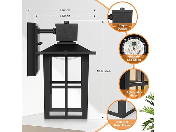 Brightever Brightever LED Outdoor Wall Lights Black