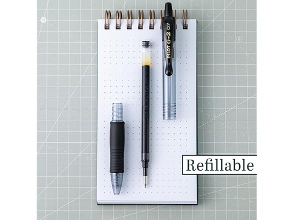 Pilot, G2 Gel Ink Refills, Fine Point 0.7 mm, Black, Pack of 2