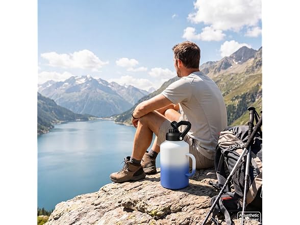 BJPKPK 64oz Insulated Water Bottle with Handle Sky