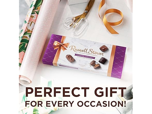 Russell Stover Assorted Caramels Choc 9o