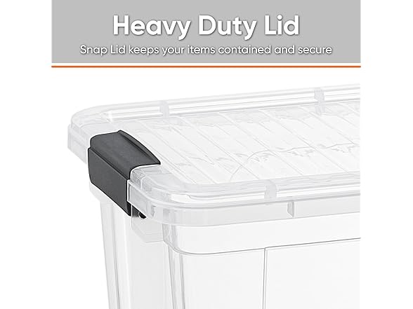 Superio Small Clear Storage Box with Lid, 4.75 Quart 10 PK