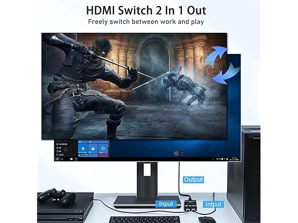 Bukeer HDMI Switcher 2 in 1 Out