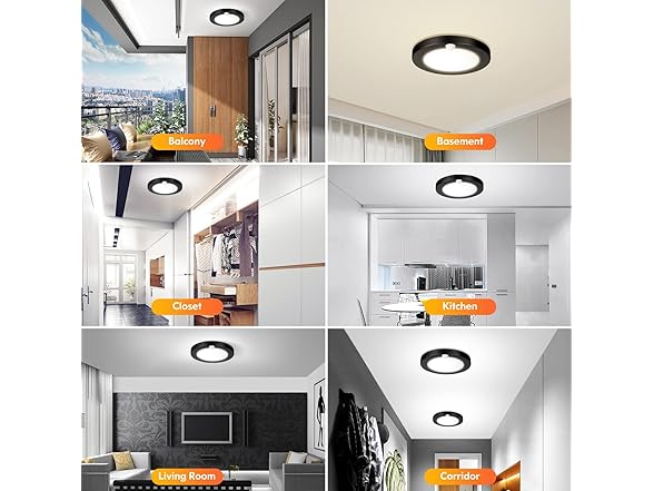 Brightever 2-Pack Motion Sensor LED Ceiling Lights
