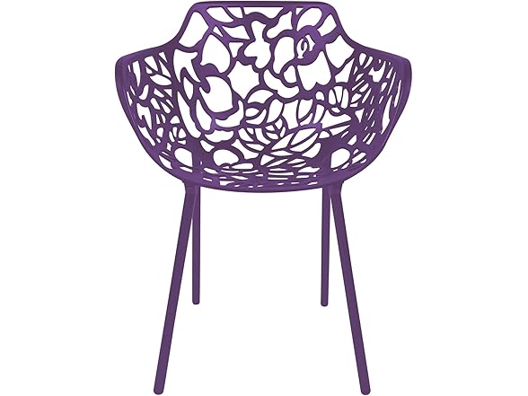 LeisureMod DCA23PU2 Devon Aluminum Chair Purple