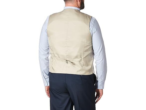 Perry Ellis Men's Linen Five Button Vest (X-Large)