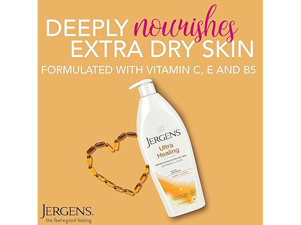 Jergens Ultra Healing Dry Skin Moisturizer, White 21 Fl Oz