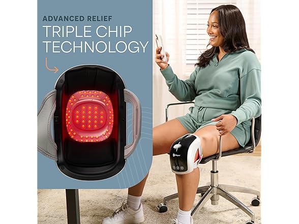 LifePro Pro Light Therapy Knee Massager Heat