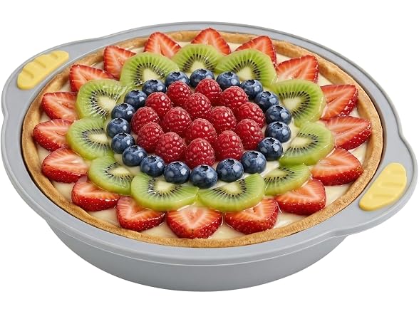 Restaurantware Round Gray Silicone Cake Pan, 11.2 x 10.2 In