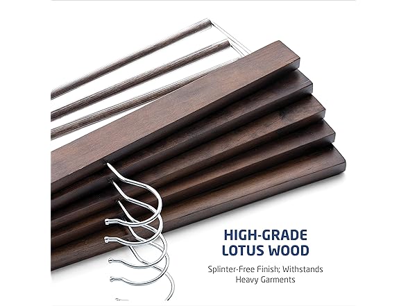 Zober Wooden Pants Hangers (10-Pack)