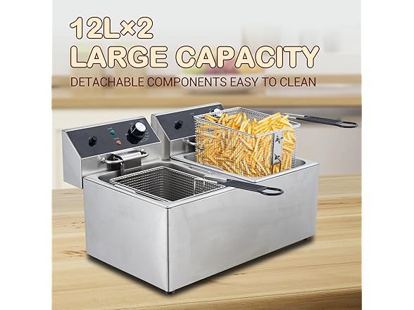 12L x 2 Commercial Electric Deep Fryer