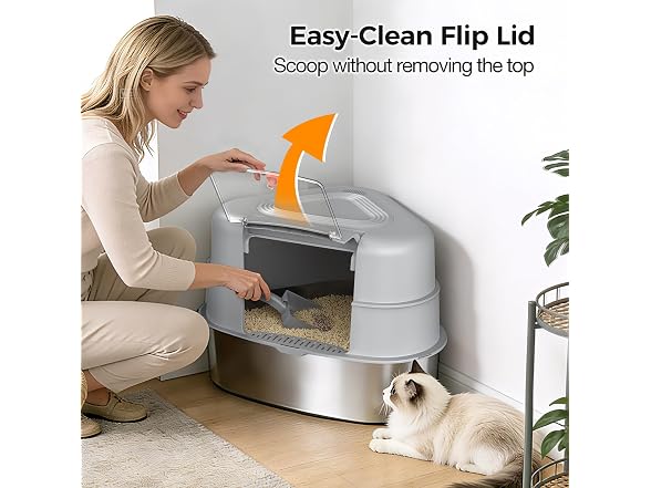 Chumajor XXL Stainless Steel Litter Box