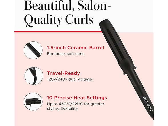 REVLON SmoothStay Coconut Oil Infused Hair Curling Iron