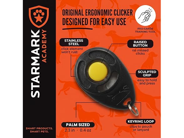 Starmark Pro-Training Deluxe Dog Clicker with Wrist Strap