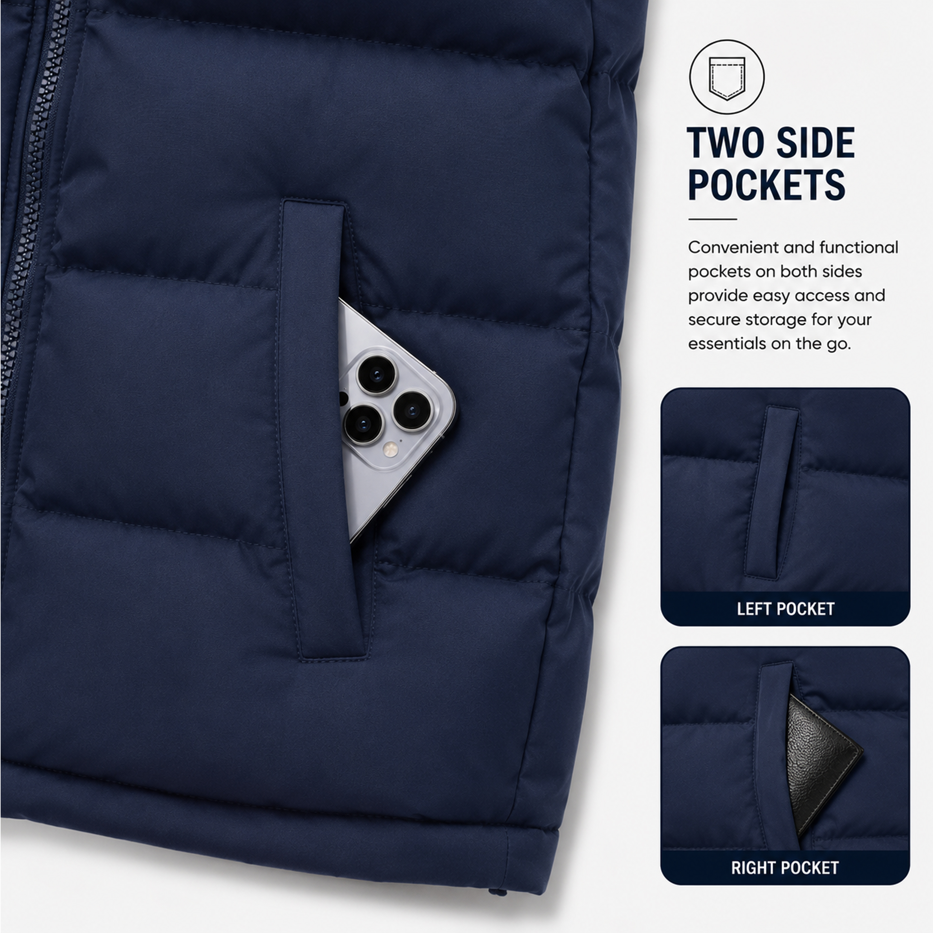 Mens Heavyweight Puffer Bubble Vest - Gallery 23