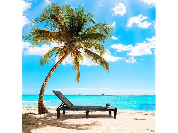 Sorbus Outdoor Chaise Lounge Chair - Adjustable, Black