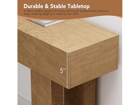 Natural 63 Inch Long Console Table