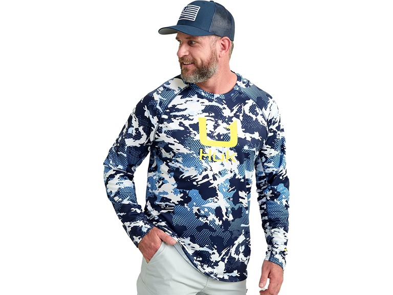 HUK Men's Standard KC Scott Patterned Pursuit Performance Fishing Shirt
