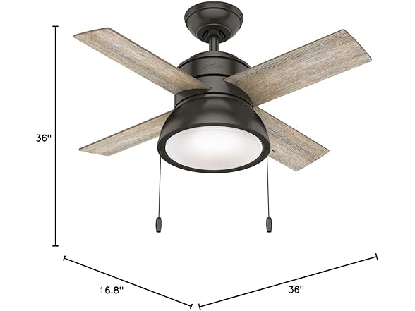 Hunter Fan CC59387-A 36 36 inch wLight and Pull Chain